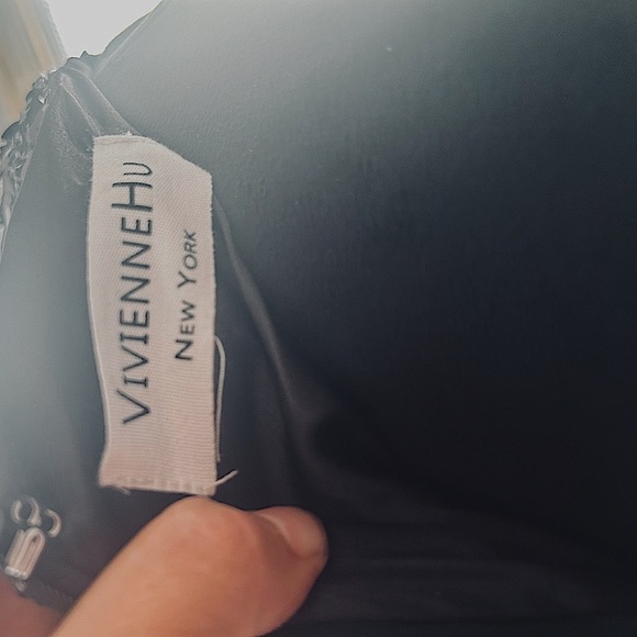 VIVIENNE HU Shift Sequence Dress Black Size 8 - Picture 7 of 11